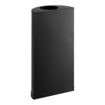 Rubbermaid® FGSH12EPLTBK Silhouettes Black Steel Designer Half Round Trash Can - 12 Gallon Rubbermaid® FGSH12EPLTBK Silhouettes Black Steel Designer Half Round Trash Can - 12 Gallon