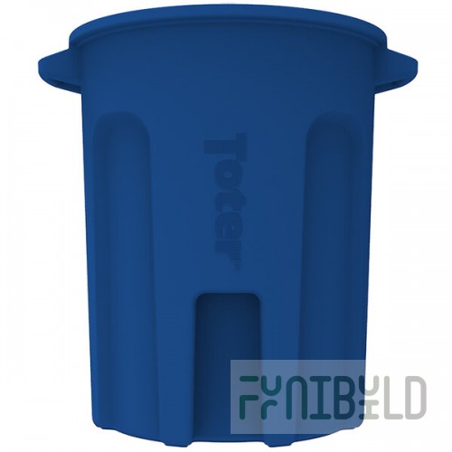 Toter RND55-B0705 55 Gallon Blue Round Trash Can