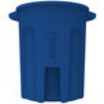 Toter RND55-B0705 55 Gallon Blue Round Trash Can