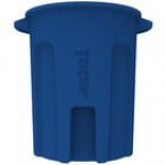 Toter RND55-B0705 55 Gallon Blue Round Trash Can