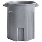 Toter RND55-B0705 55 Gallon Blue Round Trash Can