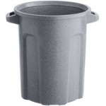 Toter RND55-B0705 55 Gallon Blue Round Trash Can