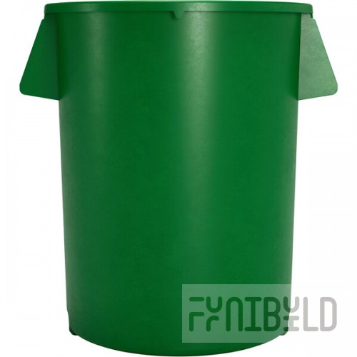 Carlisle 84102009 Bronco 20 Gallon Green Round Trash Can