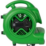 XPOWER X-600A-Green 3-Speed Air Mover with GFCI Power Outlets -1/3 hp XPOWER X-600A-Green 3-Speed Air Mover with GFCI Power Outlets -1/3 hp