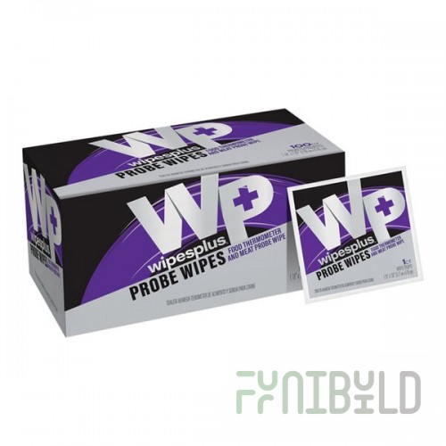 WipesPlus Probe Wipe Sachet, Thermometer Sanitizing Wipes - 100/Pack