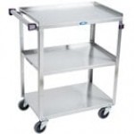 Lakeside 311 Standard Duty Stainless Steel 3 Shelf Utility Cart - 16 1/4