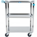 Lakeside 311 Standard Duty Stainless Steel 3 Shelf Utility Cart - 16 1/4