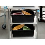 Lakeside 311 Standard Duty Stainless Steel 3 Shelf Utility Cart - 16 1/4