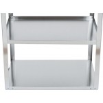 Lakeside 311 Standard Duty Stainless Steel 3 Shelf Utility Cart - 16 1/4