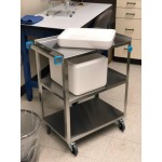Lakeside 311 Standard Duty Stainless Steel 3 Shelf Utility Cart - 16 1/4