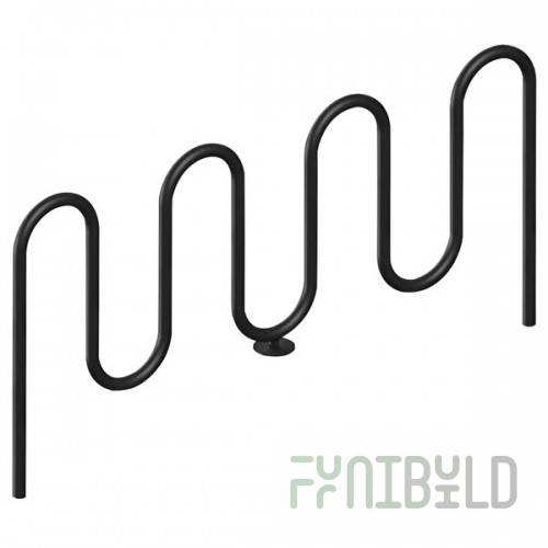 Wausau Tile 7-Loop Inground Mount Metal Bike Rack