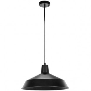 Globe Industrial Matte Black Hardwire Pendant Light - 120V, 100W
