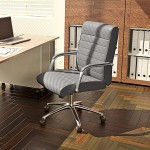 Boss B696CRB-GY Modern Executive Gray Ribbed CaressoftPlus Conference Chair