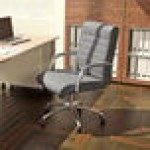 Boss B696CRB-GY Modern Executive Gray Ribbed CaressoftPlus Conference Chair