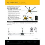 Big Ass Fans 12' Yellow and Silver Aluminum Indoor Shop Ceiling Fan - 110-125V