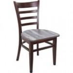 BFM Seating Berkeley Dark Walnut Beechwood Ladder Back Side Chair with Relic Rustic Copper Seat BFM Seating Berkeley Dark Walnut Beechwood Ladder Back Side Chair with Relic Rustic Copper Seat