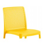 Lancaster Table & Seating Rio Sunshine Yellow Resin Side Chair Lancaster Table & Seating Rio Sunshine Yellow Resin Side Chair