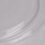 Sabert 51080A50 FreshPack Clear Flat Round Lid for Shallow 64 oz. and Round 80 oz. Bowls - 5/Pack