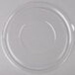 Sabert 51080A50 FreshPack Clear Flat Round Lid for Shallow 64 oz. and Round 80 oz. Bowls - 5/Pack