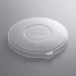 Eco-Products EP-BLLID WorldView 24-46 oz. Compostable Plastic Coupe Bowl Flat Lid - 400/Case Eco-Products EP-BLLID WorldView 24-46 oz. Compostable Plastic Coupe Bowl Flat Lid - 400/Case