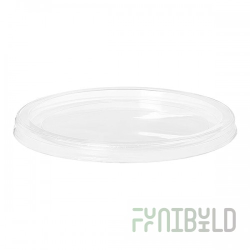 Eco-Products Compostable Round Clear PLA Plastic Flat Lid for 8-16 oz. Deli Containers - 500/Case