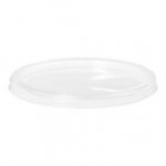 Eco-Products Compostable Round Clear PLA Plastic Flat Lid for 8-16 oz. Deli Containers - 500/Case