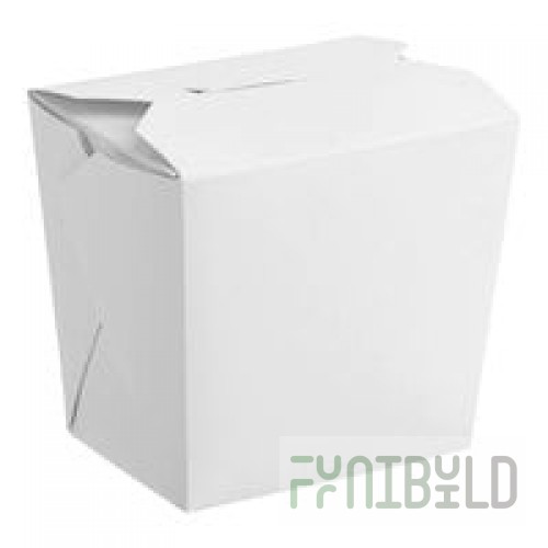 Fold-Pak 16MWWHITEM 16 oz. White Microwavable Paper Take-Out Container - 450/Case