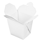 Fold-Pak 16MWWHITEM 16 oz. White Microwavable Paper Take-Out Container - 450/Case