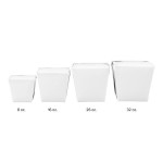 Fold-Pak 16MWWHITEM 16 oz. White Microwavable Paper Take-Out Container - 450/Case