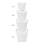 Fold-Pak 16MWWHITEM 16 oz. White Microwavable Paper Take-Out Container - 450/Case