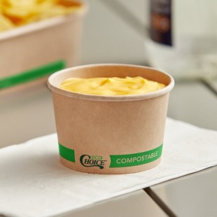 EcoChoice 4 oz. Round Kraft Bio-Lined Compostable Take-Out Container - 1,000/Case EcoChoice 4 oz. Round Kraft Bio-Lined Compostable Take-Out Container - 1,000/Case