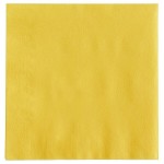 Choice Sunny Yellow 2-Ply Beverage / Cocktail Napkin - 1,000/Case