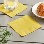 Choice Sunny Yellow 2-Ply Beverage / Cocktail Napkin - 1,000/Case