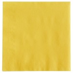 Choice Sunny Yellow 2-Ply Beverage / Cocktail Napkin - 1,000/Case