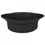 RAK Porcelain Chef's Fusion 11 oz. Volcano Black Porcelain Frying Pan - 6/Case