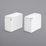Front of the House 4.5 oz. White Porcelain Rectangular Salt and Pepper Shaker Set - 12/Case