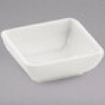 Tuxton GDP-060 TuxTrendz Sandbar 1.5 oz. Bright White China Oil Dish - 24/Case