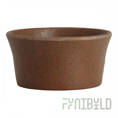 Creations Cali from Steelite International 1.5 oz. Redwood Melamine Round Dish - 24/Case