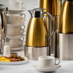 TableCraft 34 oz. Gold Stainless Steel Coffee Carafe 12677 - 6/Case TableCraft 34 oz. Gold Stainless Steel Coffee Carafe 12677 - 6/Case