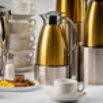 TableCraft 34 oz. Gold Stainless Steel Coffee Carafe 12677 - 6/Case TableCraft 34 oz. Gold Stainless Steel Coffee Carafe 12677 - 6/Case