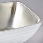 Vollrath 4763250 Double Wall Square Beehive 1.8 Qt. Serving Bowl - Pearl White