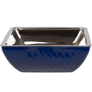 Bon Chef Diamond Collection Cold Wave 4 Qt. Cobalt Blue Triple Wall Square Bowl Bon Chef Diamond Collection Cold Wave 4 Qt. Cobalt Blue Triple Wall Square Bowl