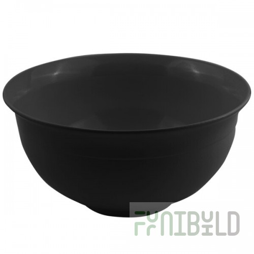 Bon Chef 9131 16 Qt. Black Sandstone Finish Cast Aluminum Tulip Bowl