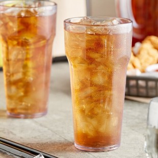 Choice 16 oz. Clear Plastic Paneled Tumbler - 12/Pack