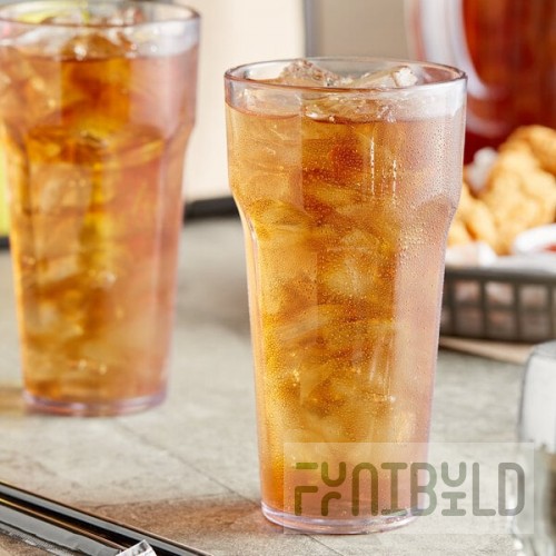 Choice 16 oz. Clear Plastic Paneled Tumbler - 12/Pack