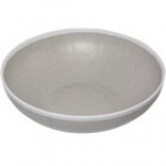 GET B-320-DVG Pottery Market 4 Qt. Glazed Gray Melamine Bowl with White Trim - 3/Case GET B-320-DVG Pottery Market 4 Qt. Glazed Gray Melamine Bowl with White Trim - 3/Case