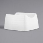 TableCraft Pulito 14 oz. White Embossed Wide Rim Melamine Pasta Bowl