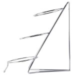 Cal-Mil C1223-8 Iron Chrome Three Tier Round Bowl Stand - 8 Cal-Mil C1223-8 Iron Chrome Three Tier Round Bowl Stand - 8