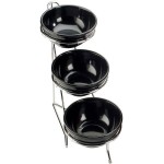 Cal-Mil C1223-8 Iron Chrome Three Tier Round Bowl Stand - 8 Cal-Mil C1223-8 Iron Chrome Three Tier Round Bowl Stand - 8