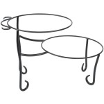 American Metalcraft TLSP1219 Ironworks Two-Tier Round Display Stand with Curled Feet